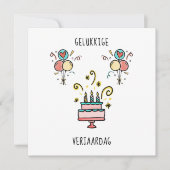 Gelukkige Verjaardag | Happy Birthday カード (正面)
