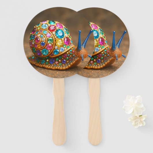 Gem Encrusted Snail ハンドファン (正面&裏面)