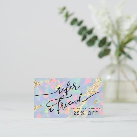 gem opalテクスチャ参照カード 名刺 (スタンド正面)