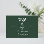 Gem & Pen のエメラルド RSVP カード (スタンド正面)