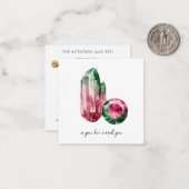 *~* Gem TOURMALINE crystal AP64フラットノートカード ノートカード (正面/裏面インサイチュ)