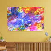gemalte Farbenkunst mit magischer Ader  キャンバスプリント (インサイチュ (リビング))