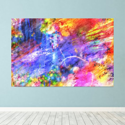 gemalte Farbenkunst mit magischer Ader  キャンバスプリント (インサイチュ (ウッドフロア))
