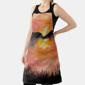 Gemalter Sonnenuntergang Aquarell/Tusche -  Badhan エプロン (インサイチュ)