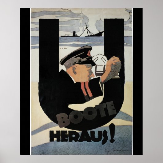 gemany U Boote Heraus_Propaganda Poster ポスター (正面)