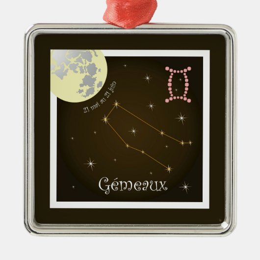 Gémeaux 21 mai au 21 juin Ornament メタルオーナメント (正面)
