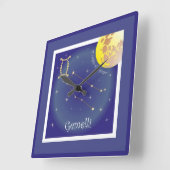 Gemelli 21 maggio al 21 giugno Uhr スクエア壁時計 (傾斜)
