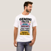 Geminiの事実:迅速なウィット数々の、タスク処理、無限 Tシャツ (正面フル)