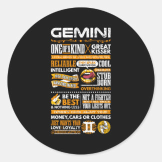 Geminiファクト〔占星術の〕十二宮図記号 ラウンドシール
