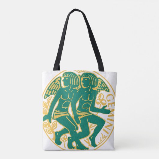Gemini上の〔占星術の〕十二宮図の標識 トートバッグ (裏面)