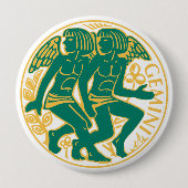 Gemini上の〔占星術の〕十二宮図の標識 缶バッジ (正面)