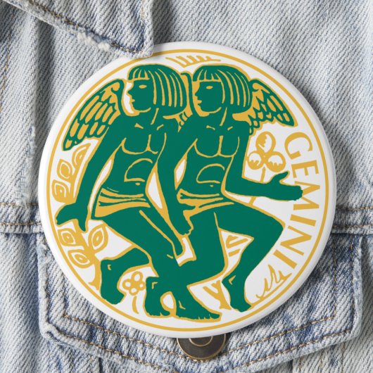 Gemini上の〔占星術の〕十二宮図の標識 缶バッジ