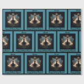 Gemini名前の追加誕生日〔占星術の〕十二宮図ギフト ラッピングペーパー (フラット)