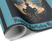 Gemini名前の追加誕生日〔占星術の〕十二宮図ギフト ラッピングペーパー (ロールコーナー)