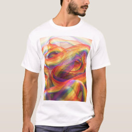 Gemini生成のカスケードシアーレインボーリボン Tシャツ