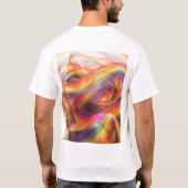 Gemini生成のカスケードシアーレインボーリボン Tシャツ (裏面)