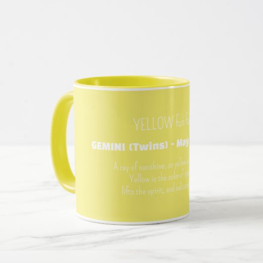 GEMINI(ふたご座)の性格特徴 マグカップ (正面左)