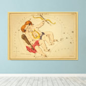 Gemini -ヴィンテージイメージの〔占星術の〕十二宮図記号 キャンバスプリント (インサイチュ (ウッドフロア))