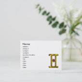 GEMINI〔占星術の〕十二宮図サイン、星占い 名刺 (スタンド正面)