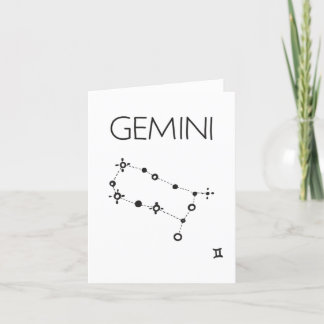 GEMINI〔占星術の〕十二宮図星座カ空白のード サンキューカード