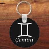 'Gemini'〔占星術の〕十二宮図記号 キーホルダー (正面)