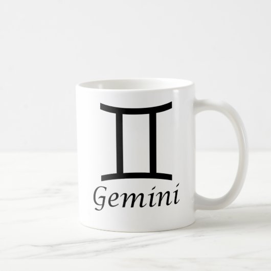 'Gemini'〔占星術の〕十二宮図記号 コーヒーマグカップ (右)