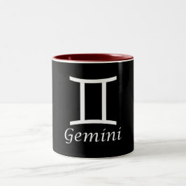 'Gemini'〔占星術の〕十二宮図記号 ツートーンマグカップ