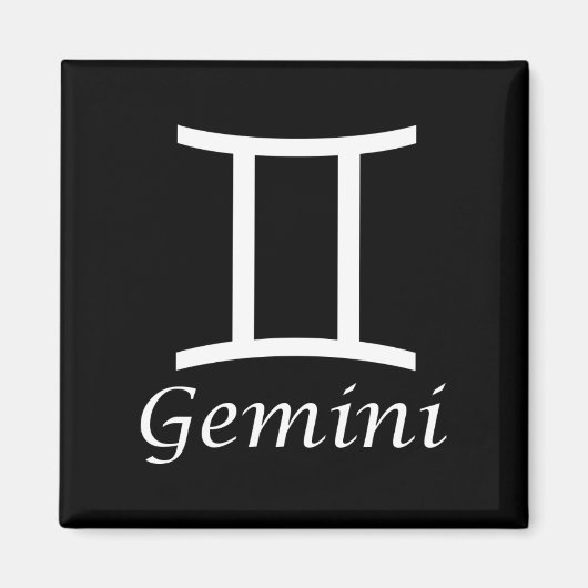 'Gemini'〔占星術の〕十二宮図記号 マグネット (正面)