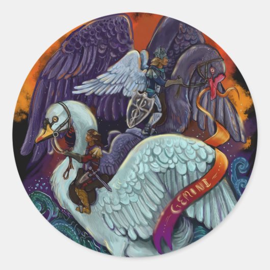 Gemini～〔占星術の〕十二宮図 ラウンドシール (正面)