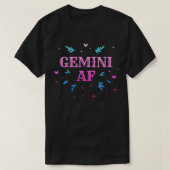 Gemini AF Pink Gemini Zodiac Sign Horoscope Birth Tシャツ (デザイン正面)