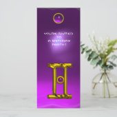 GEMINI ALEXANDRITE、アメジストブライトイエロー 招待状 (スタンド正面)