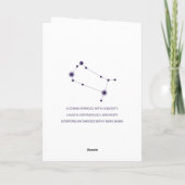 Gemini Birthday Card. Zodiac Astrology Card シーズンカード (裏面)