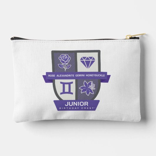 Gemini Birthday Crest™ for June 1-21 アクセサリーポーチ (裏面)