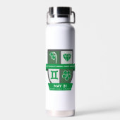 Gemini Birthday Crest™ for May 21-31 ウォーターボトル (背面)