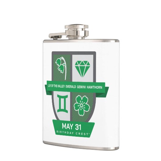 Gemini Birthday Crest™ for May 21-31 フラスク (左)