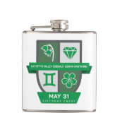 Gemini Birthday Crest™ for May 21-31 フラスク (正面)