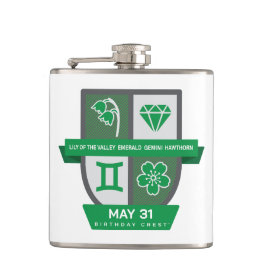 Gemini Birthday Crest™ for May 21-31 フラスク