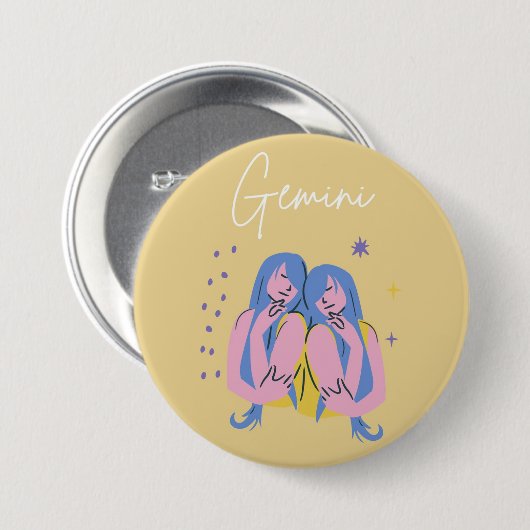 Gemini button badge 缶バッジ (正面&裏面)
