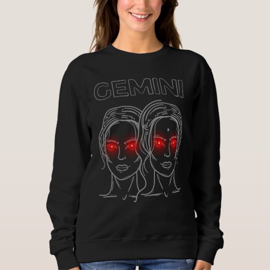Gemini Dark Astrology | 極小オカルト占星術 スウェットシャツ (正面)