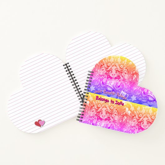 Gemini Dreamy Celestial Heart Manga Journal ノートブック (内部)
