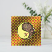 Gemini & Earth Tiger Flat Greeting Card カード (スタンド正面)