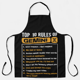 Gemini、Geminiファクト特性の上位10の規則 エプロン