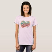 Gemini Groove | レトロな占星術のゾディアックTシャツ Tシャツ (正面フル)