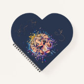 Gemini Heart Sweet 16 Custom Journal ノートブック (正面)