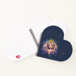 Gemini Heart Sweet 16 Custom Journal ノートブック