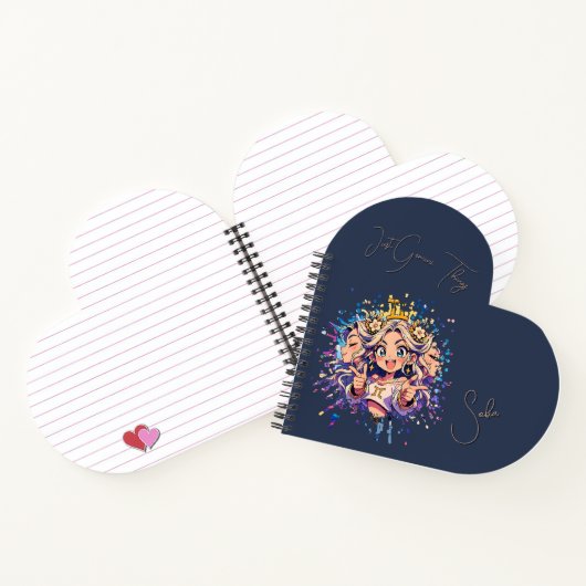 Gemini Heart Sweet 16 Custom Journal ノートブック (内部)
