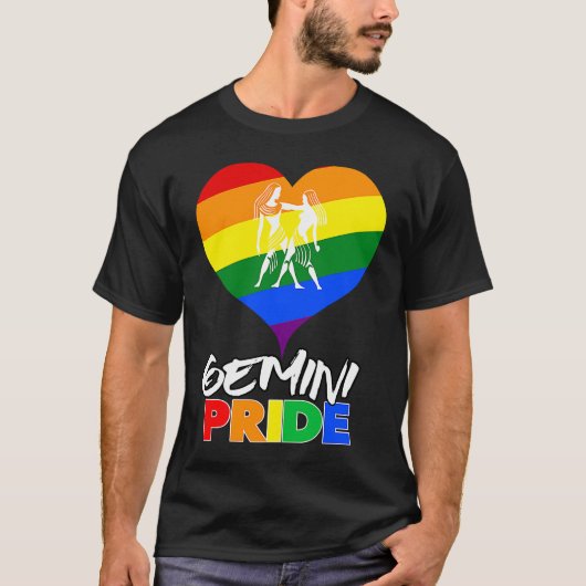 Gemini LGBT Gay Pride Awesome Tシャツ (正面)