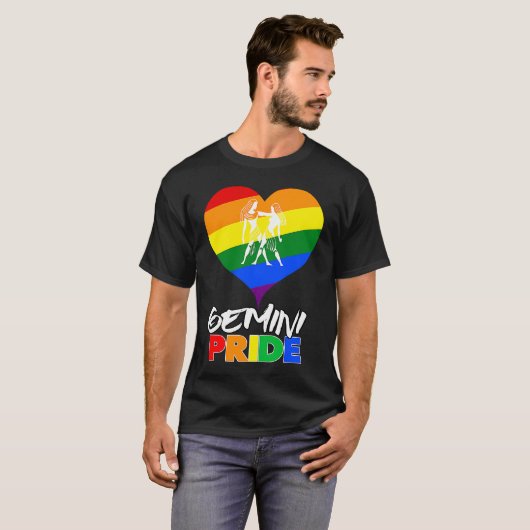 Gemini LGBT Gay Pride Awesome Tシャツ (正面フル)