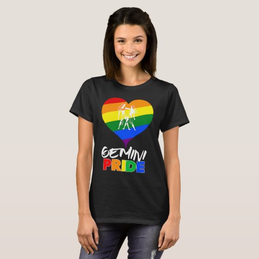 Gemini LGBT Gay Pride Awesome Tシャツ (正面フル)