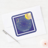 Gemini May 21 to June 21 Aufkleber スクエアシール (封筒)